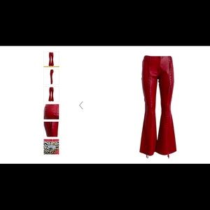 Dolce & Gabbana leather flare pants Vintage